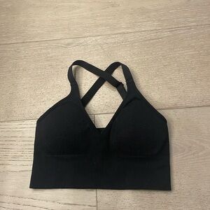 H & M sport black half top with padding.  XS